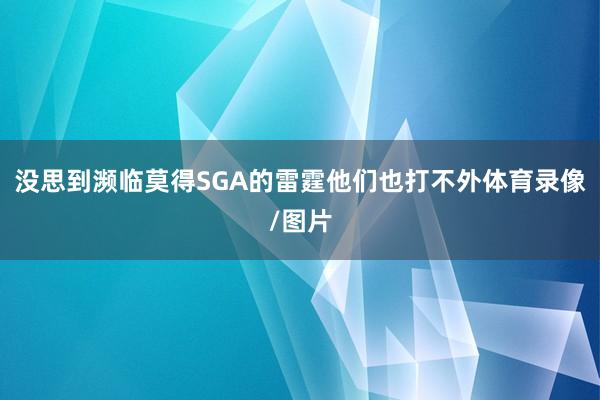 没思到濒临莫得SGA的雷霆他们也打不外体育录像/图片