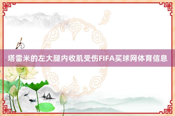 塔雷米的左大腿内收肌受伤FIFA买球网体育信息