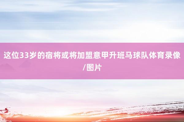 这位33岁的宿将或将加盟意甲升班马球队体育录像/图片