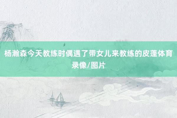 杨瀚森今天教练时偶遇了带女儿来教练的皮蓬体育录像/图片