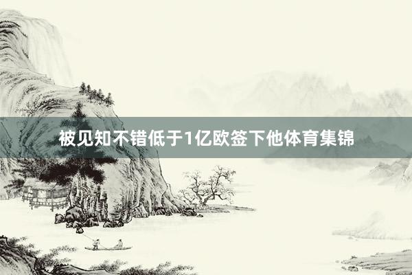 被见知不错低于1亿欧签下他体育集锦