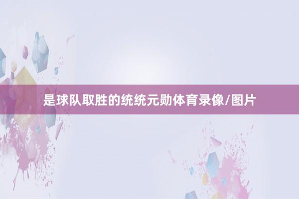 是球队取胜的统统元勋体育录像/图片