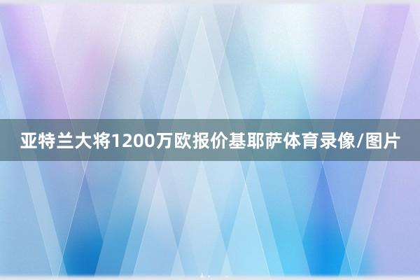 亚特兰大将1200万欧报价基耶萨体育录像/图片