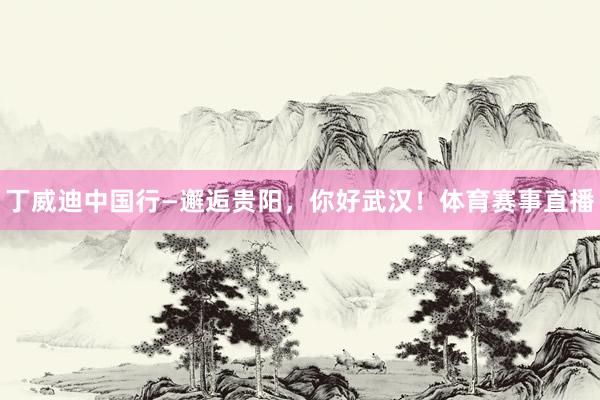 丁威迪中国行—邂逅贵阳，你好武汉！体育赛事直播
