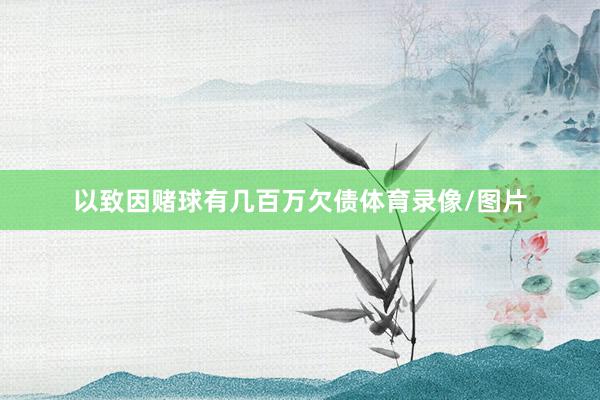 以致因赌球有几百万欠债体育录像/图片
