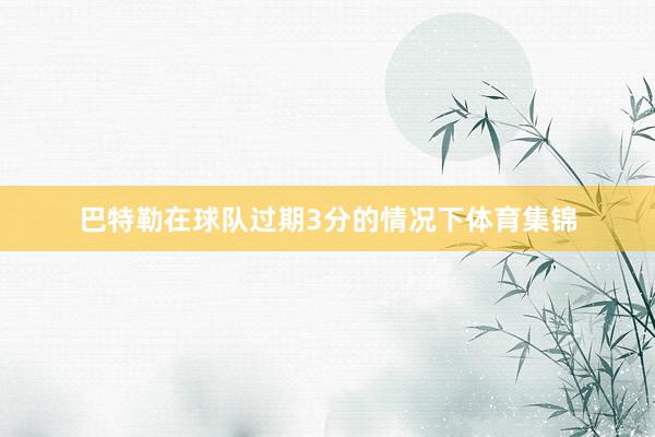 巴特勒在球队过期3分的情况下体育集锦