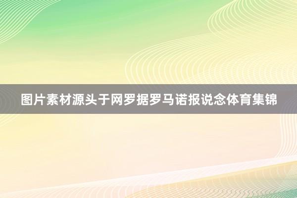 图片素材源头于网罗据罗马诺报说念体育集锦