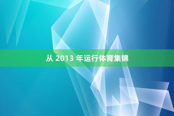 从 2013 年运行体育集锦