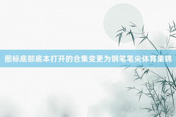 图标底部底本打开的合集变更为钢笔笔尖体育集锦