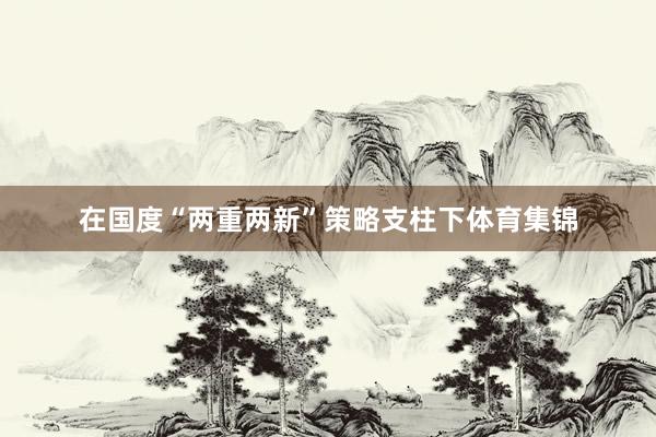 在国度“两重两新”策略支柱下体育集锦
