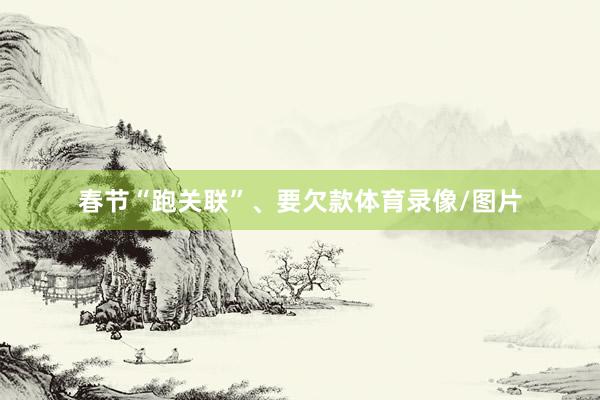 春节“跑关联”、要欠款体育录像/图片