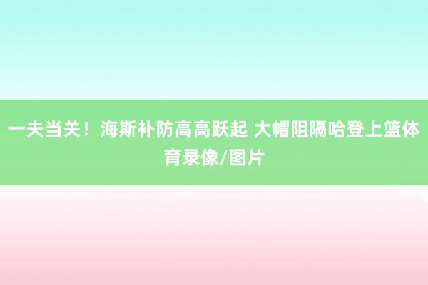 一夫当关！海斯补防高高跃起 大帽阻隔哈登上篮体育录像/图片