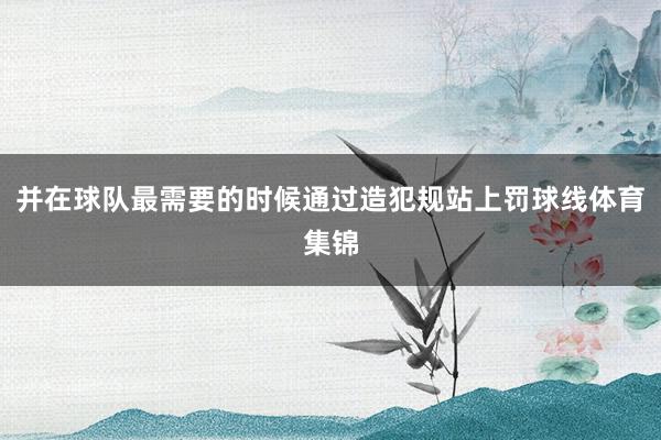 并在球队最需要的时候通过造犯规站上罚球线体育集锦