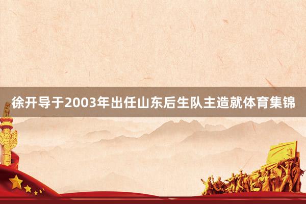 徐开导于2003年出任山东后生队主造就体育集锦