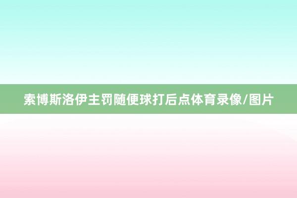 索博斯洛伊主罚随便球打后点体育录像/图片