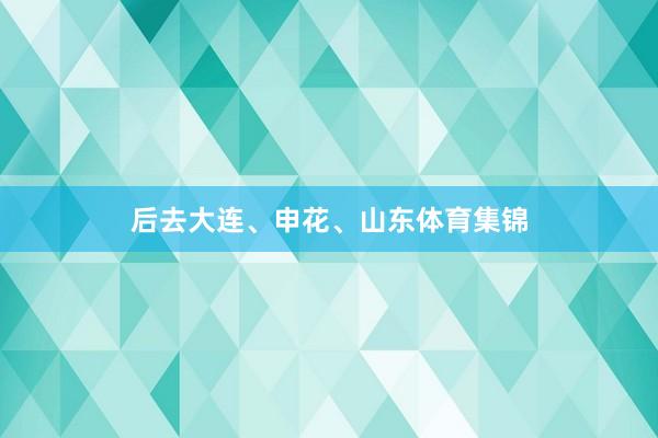 后去大连、申花、山东体育集锦