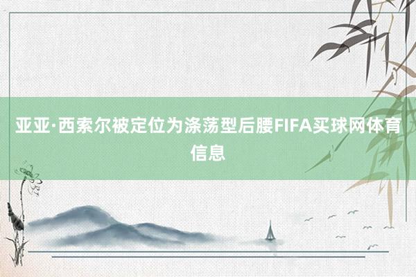 亚亚·西索尔被定位为涤荡型后腰FIFA买球网体育信息