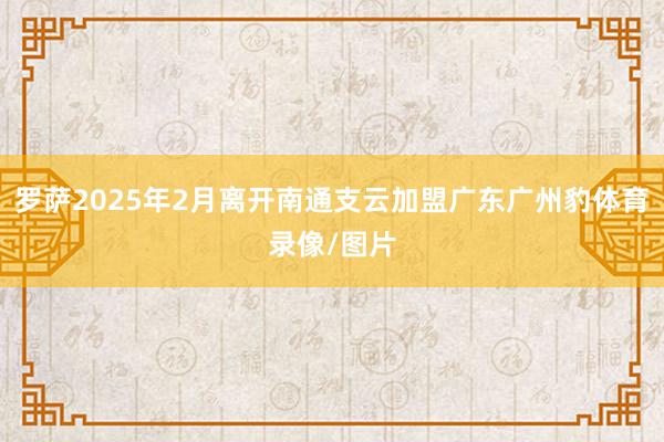 罗萨2025年2月离开南通支云加盟广东广州豹体育录像/图片