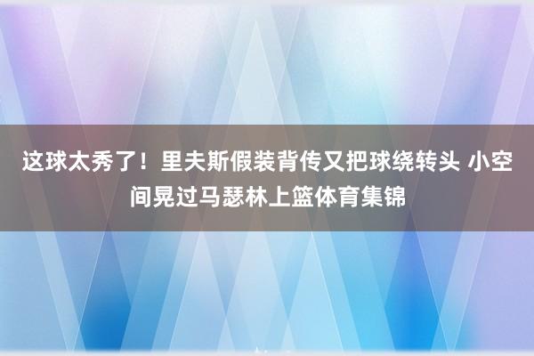 这球太秀了！里夫斯假装背传又把球绕转头 小空间晃过马瑟林上篮体育集锦