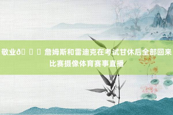 敬业👀詹姆斯和雷迪克在考试甘休后全部回来比赛摄像体育赛事直播